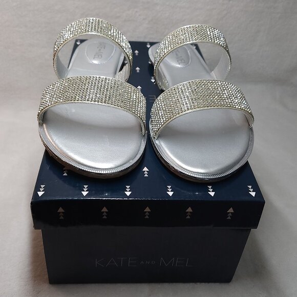 *New Low Price!* Kate & Mel Silver Slides - Picture 4 of 16